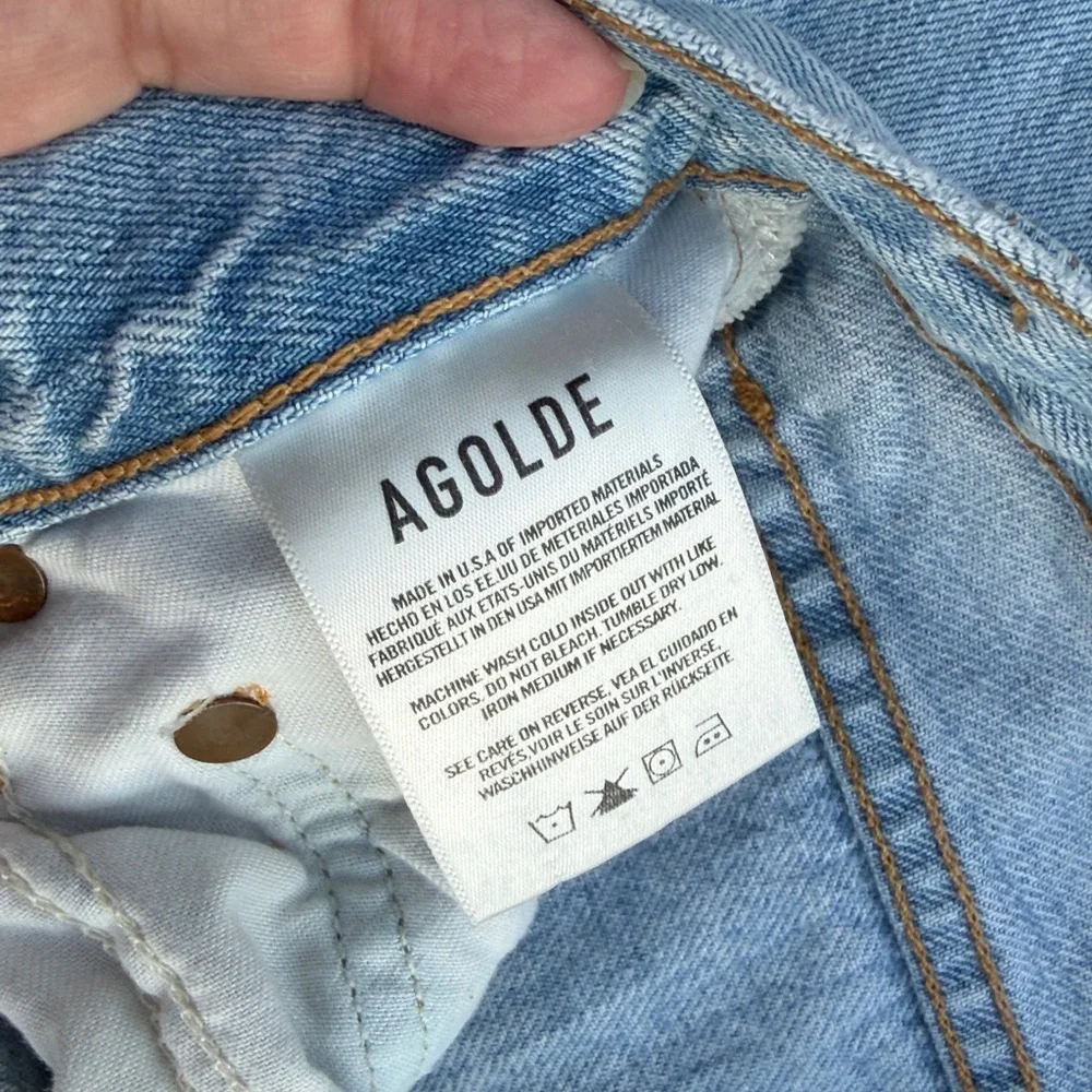 Agolde distressed Straight leg button fly Jeans - Picture 4 of 8